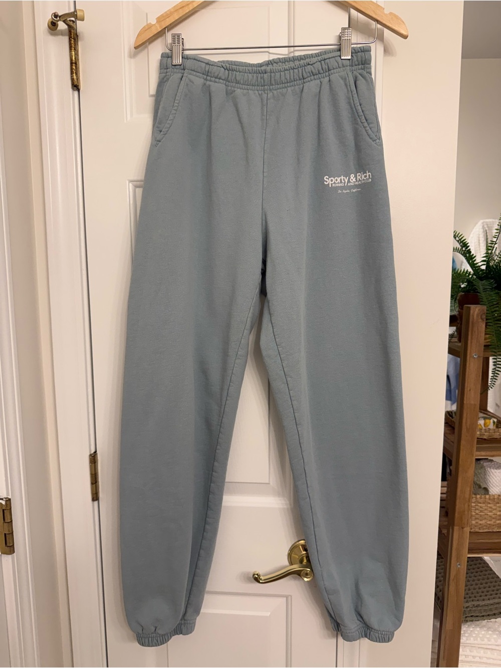 Sporty & Rich Light Blue Terry Shorts